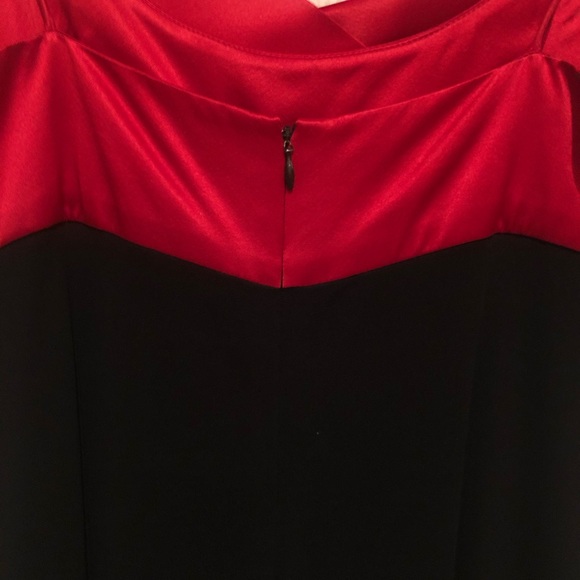 Red/Black Long Cocktail Dress - Picture 3 of 6